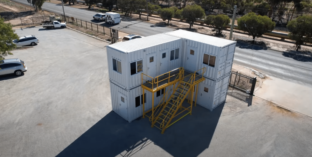 Two-story multiple container office
